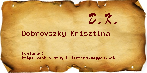 Dobrovszky Krisztina névjegykártya