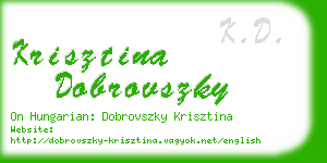 krisztina dobrovszky business card